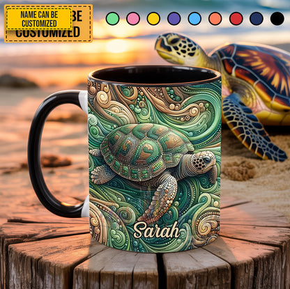 Personalized Sea Turtle Accent Mug