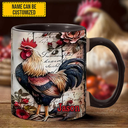 Rooster Farmhouse – Personalized Chicken Accent Mug