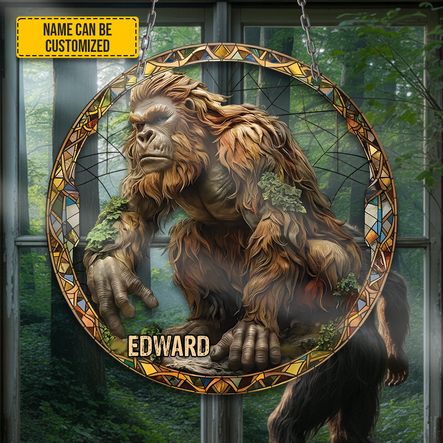 The Watcher – Personalized Bigfoot Acrylic Window