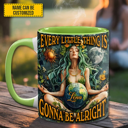 Yoga Hippie Mindfullness - Personalized Accent Mug