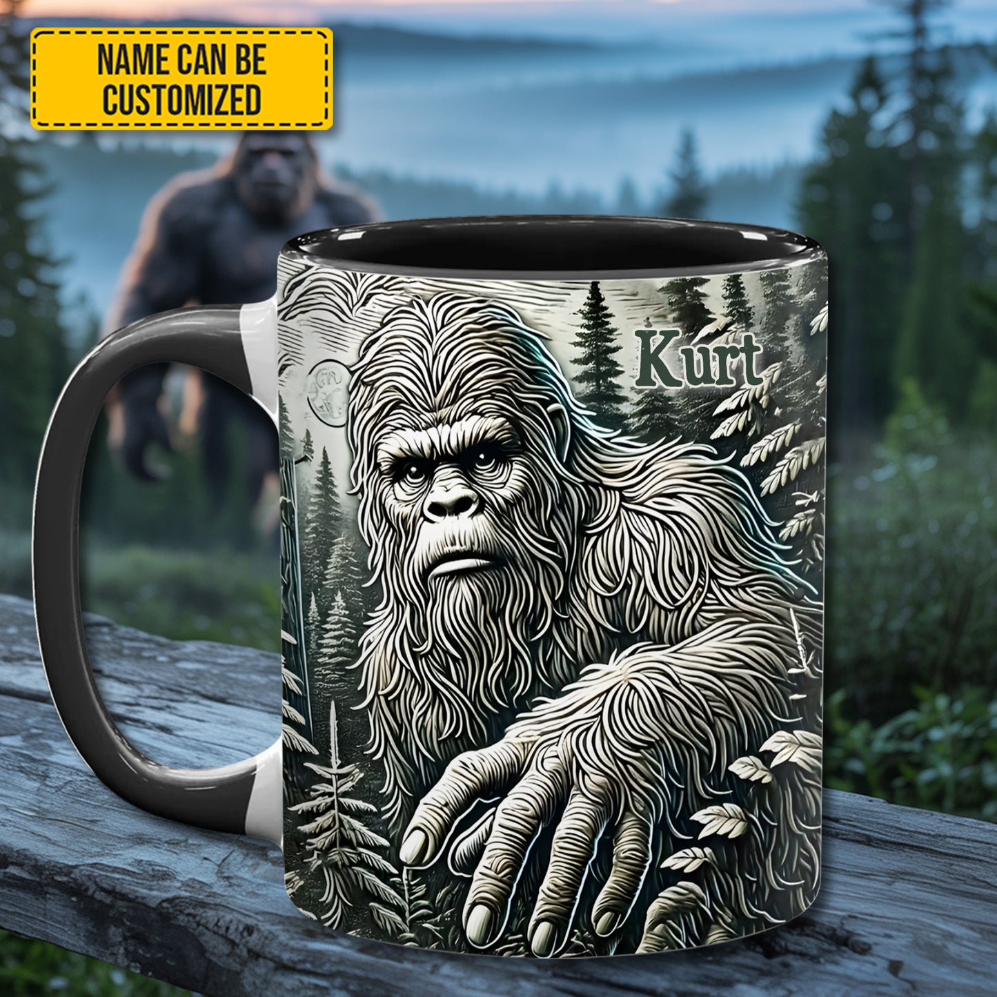 The Wanderer – Personalized Bigfoot Accent Mug