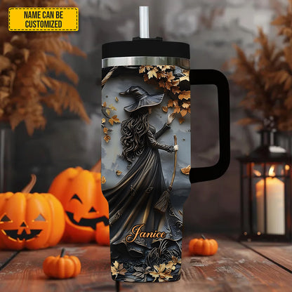 Beautiful Witch - Personalized Tumbler With Handle 40oz