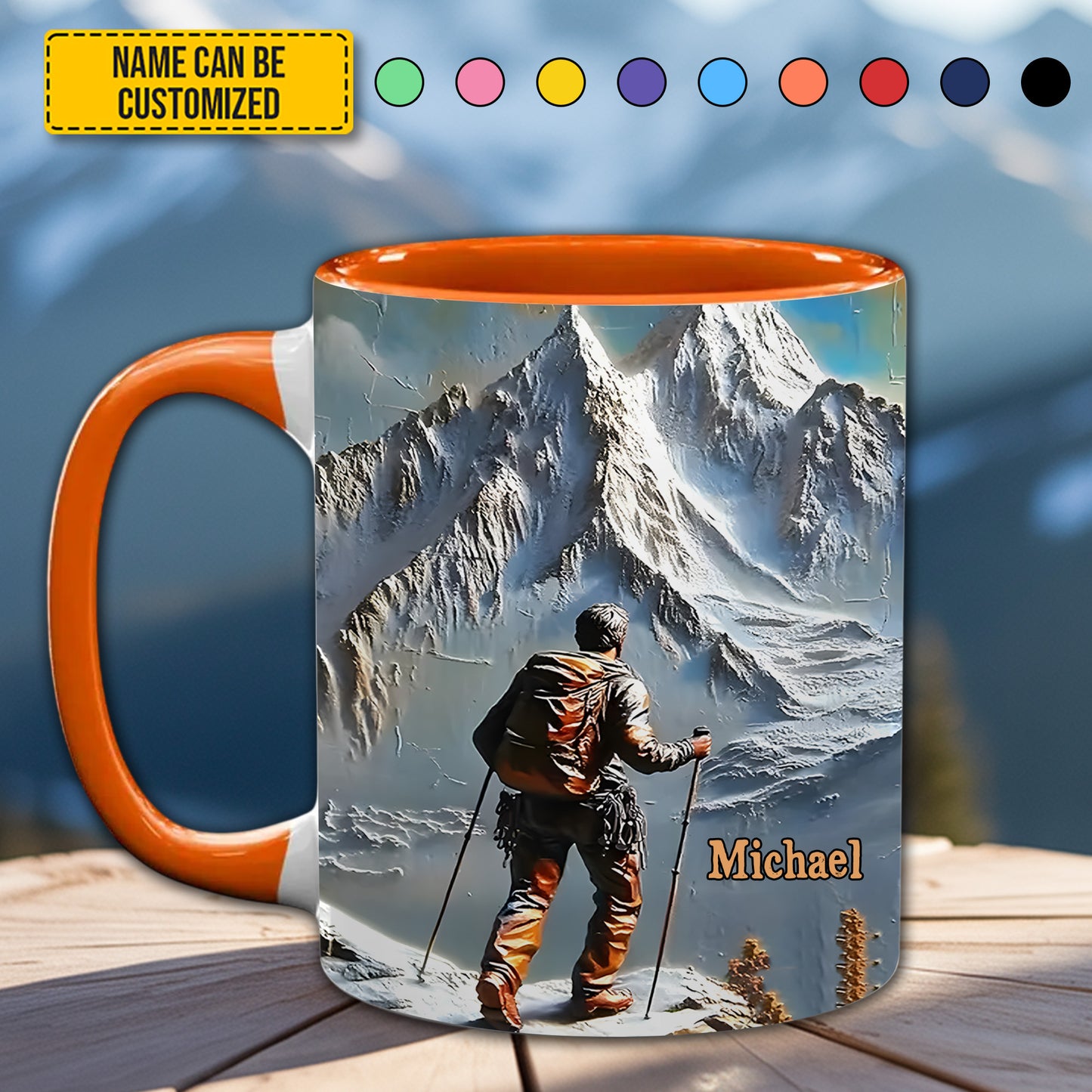 King of the Climb – Personalized Accent Mug