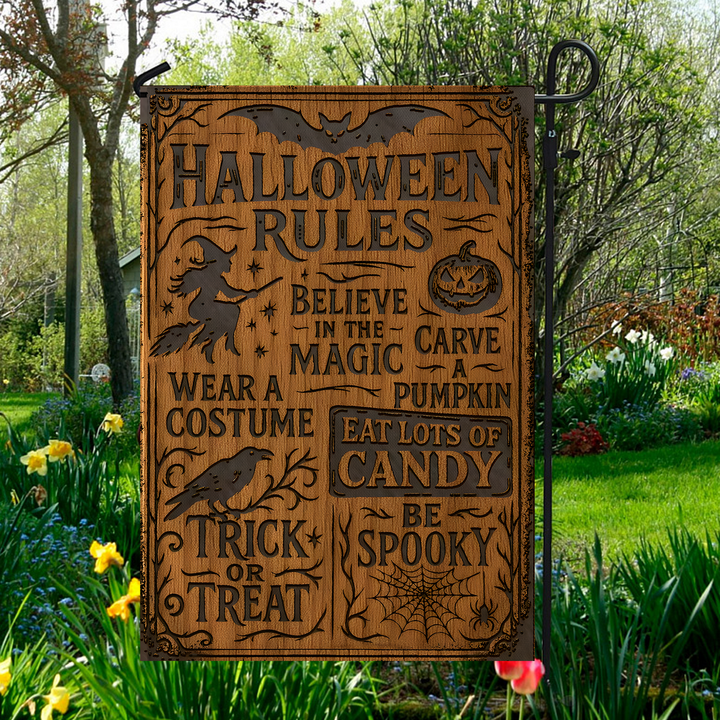Halloween Rule - Halloween Garden Flag, House Flag