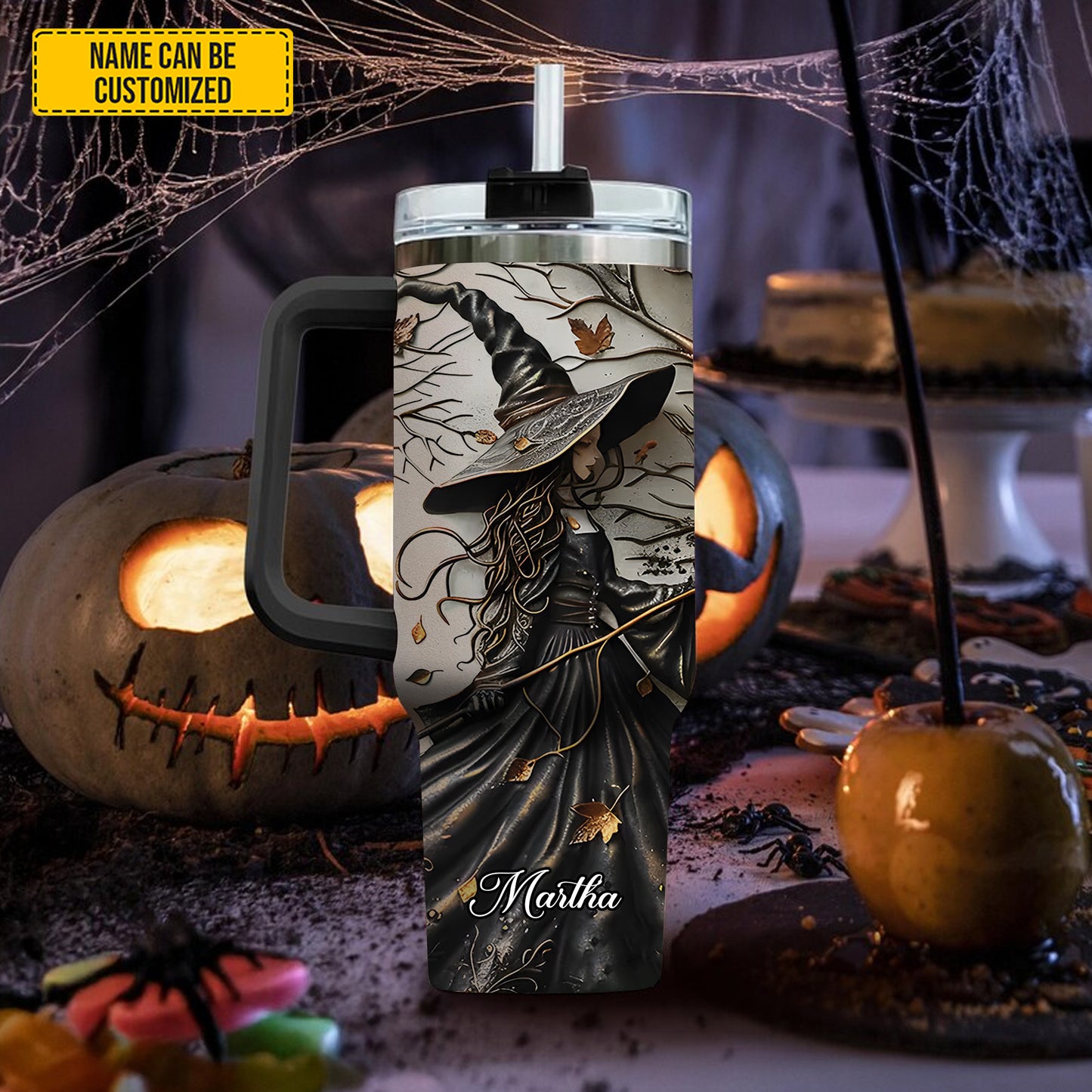 Autumn Witch - Personalized Tumbler With Handle 40oz