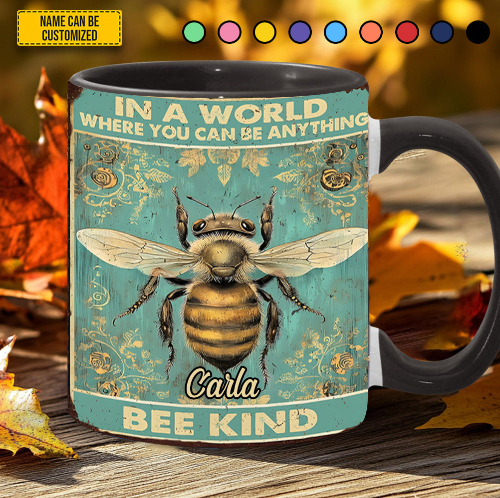 Bee Kind - Personalized Bee Accent Mug