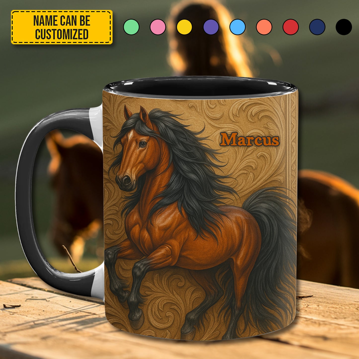 Brown Horse - Personalized Horse Accent Mug