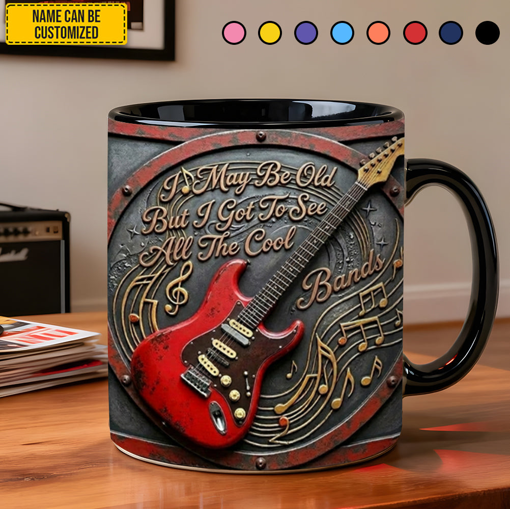 May Be Old But I Got To See All The Cool - Guitar Accent Mug