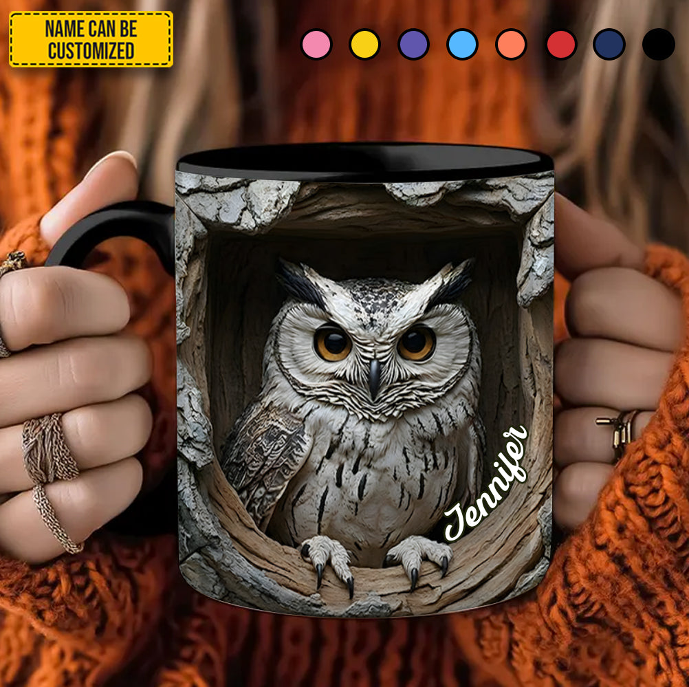 Personalized Owl Accent Mug