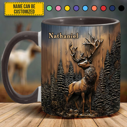 Hunter’s Mark – Personalized Deer Accent Mug