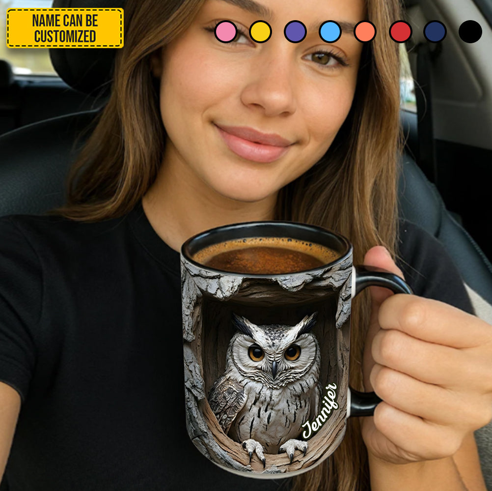 Personalized Owl Accent Mug