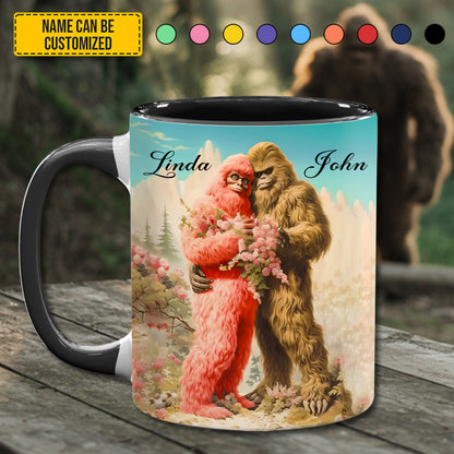 BigFoot Lovers Anniversary – Personalized Bigfoot Accent Mug