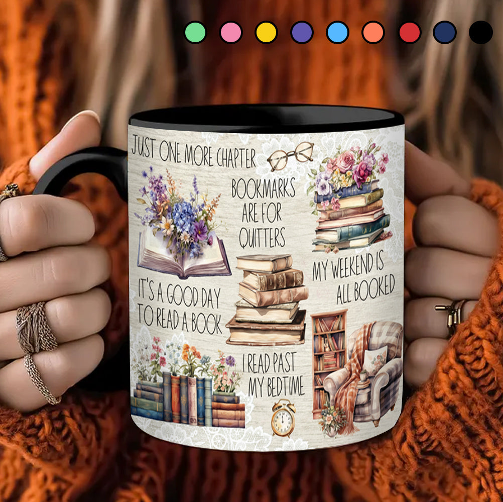 Just A Girl Who Loves Books Accent Mug