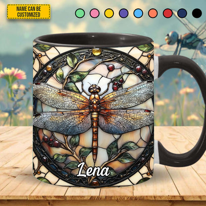 Dragonflies Lover - Personalized Dragonflies Accent Mug