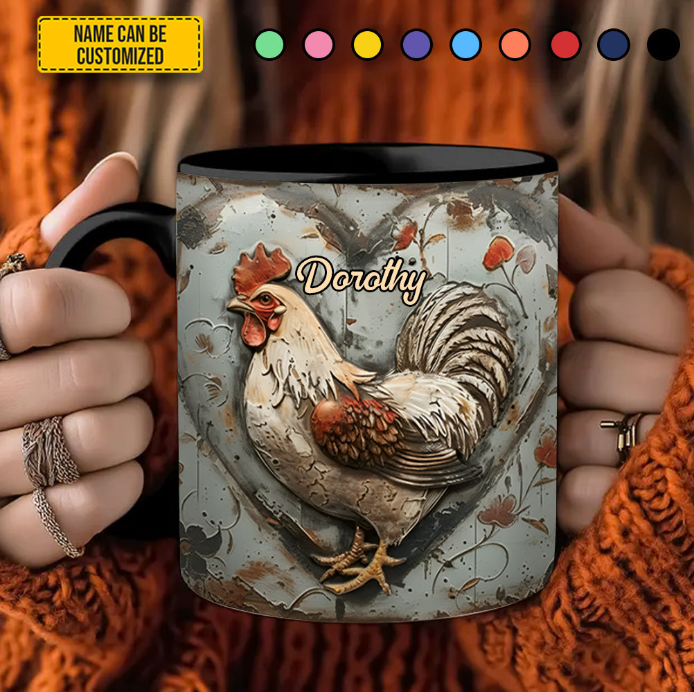 Chicken - Personalized Chicken Accent Mug
