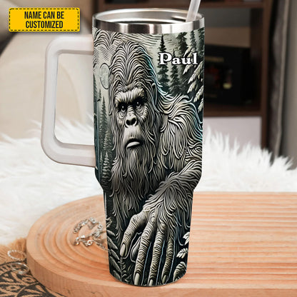 Morning Brew with Bigfoot – Personalized Bigfoot Tumbler 40oz