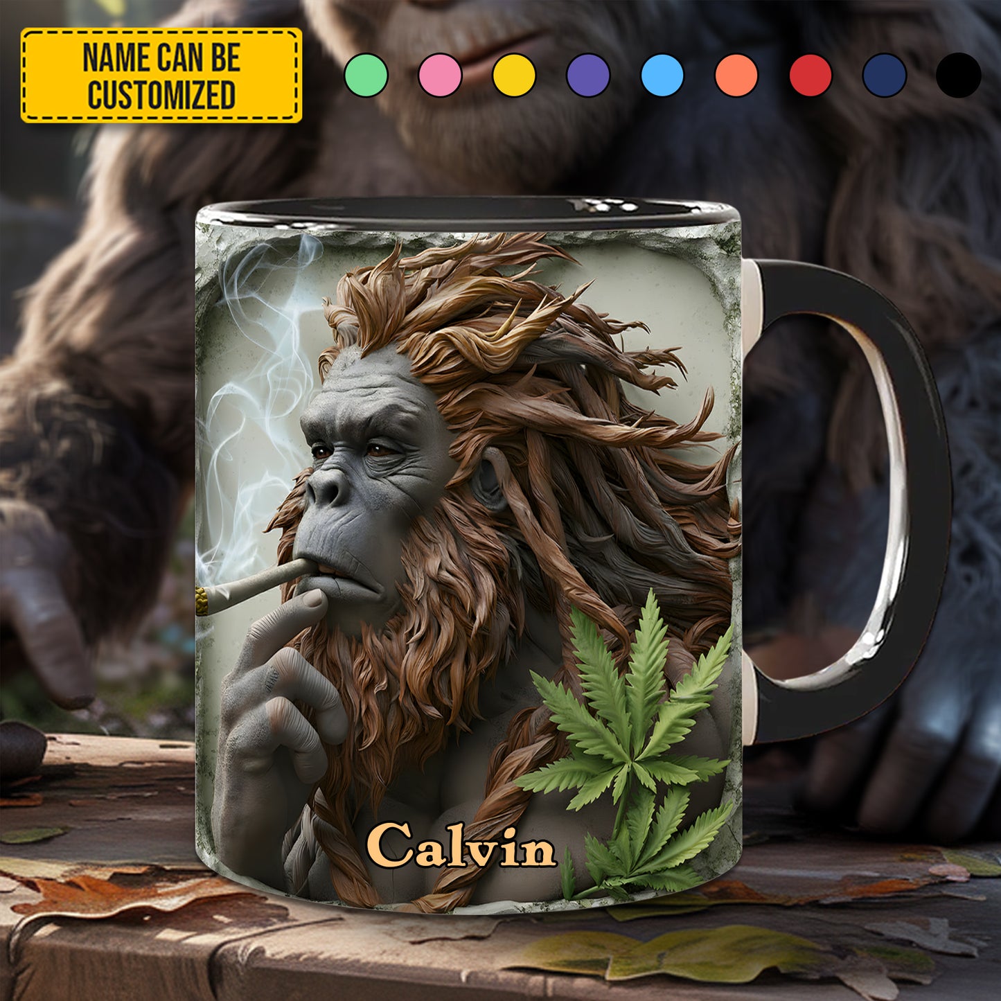 High in the Wild – Personalized Bigfoot Accent Mug
