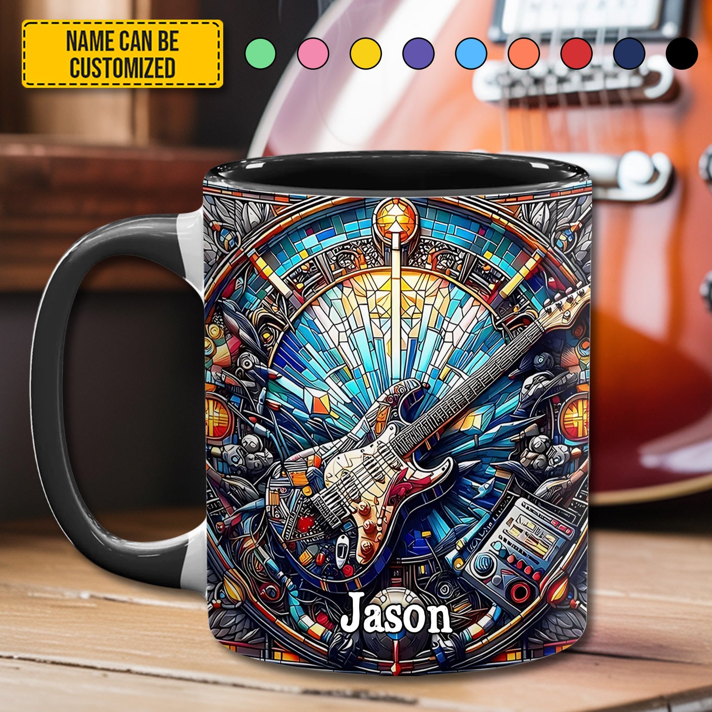Electric Guitar – Personalized Guitar Accent Mug