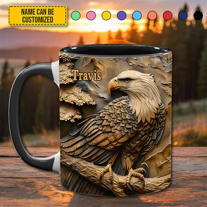 Strong Eagle - Personalized Eagle Accent Mug