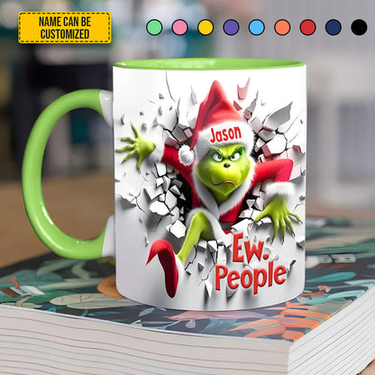 Grumpy Christmas Monster – Personalized Funny Accent Mug