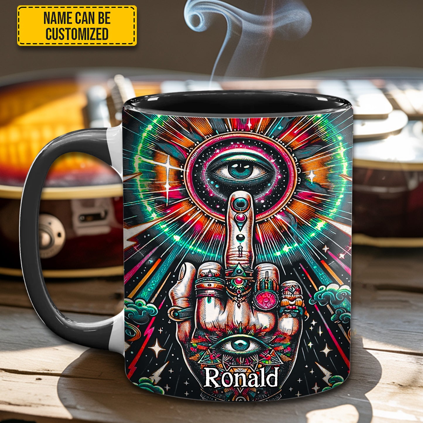 Psychedelic Rock – Personalized Accent Mug