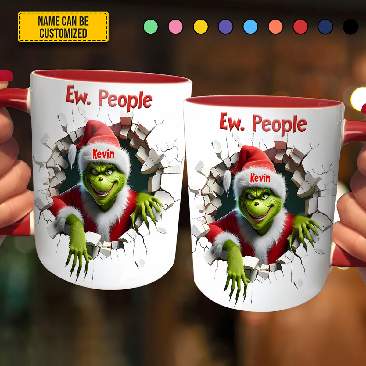 Holiday Grump – Personalized Funny Christmas Accent Mug