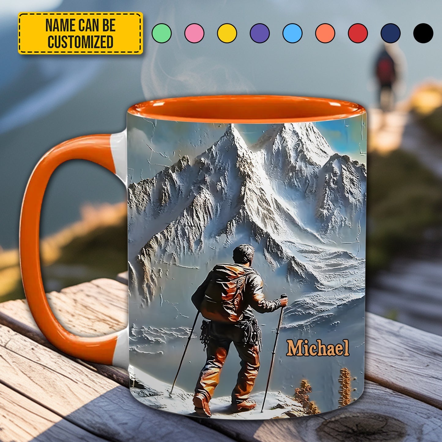 King of the Climb – Personalized Accent Mug