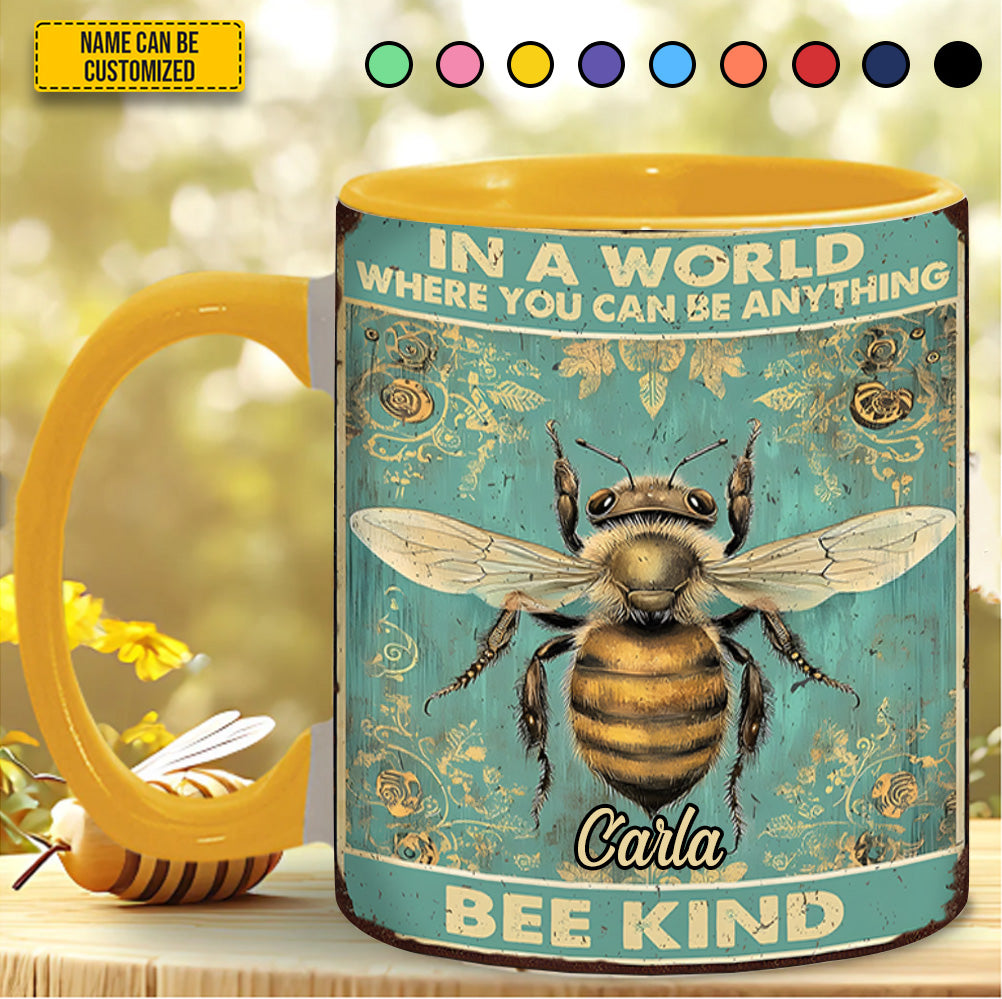 Bee Kind - Personalized Bee Accent Mug