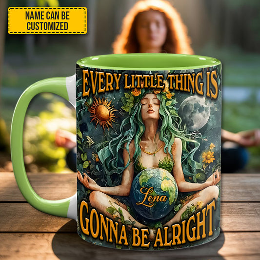 Yoga Hippie Mindfullness - Personalized Accent Mug