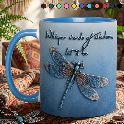 Whisper Words Of Wisdom - Dragonfly Accent Mug