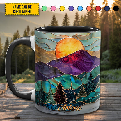 Mountain Glow - Personalized Accent Mug