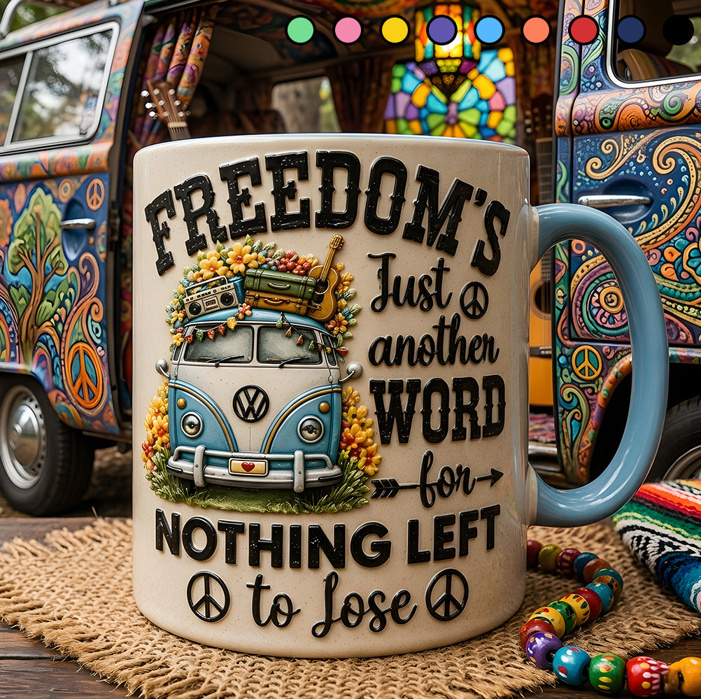 Freedom's Just Another Word - Hippie Accent Mug