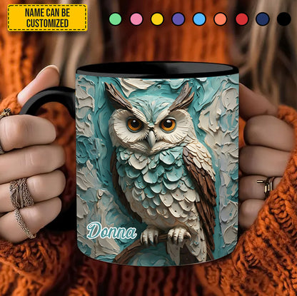 Love Owl - Personalized Owl Accent Mug