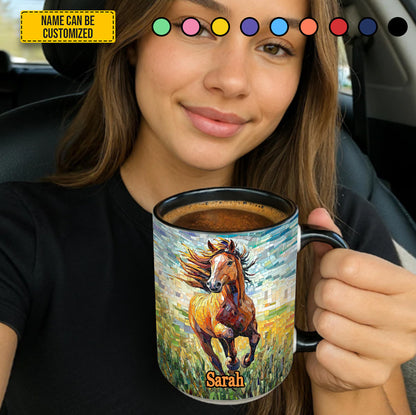 Personalized Wild Horse Accent Mug