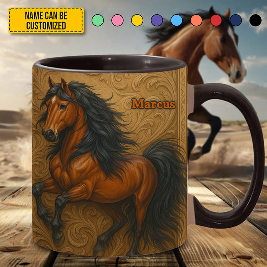 Brown Horse - Personalized Horse Accent Mug