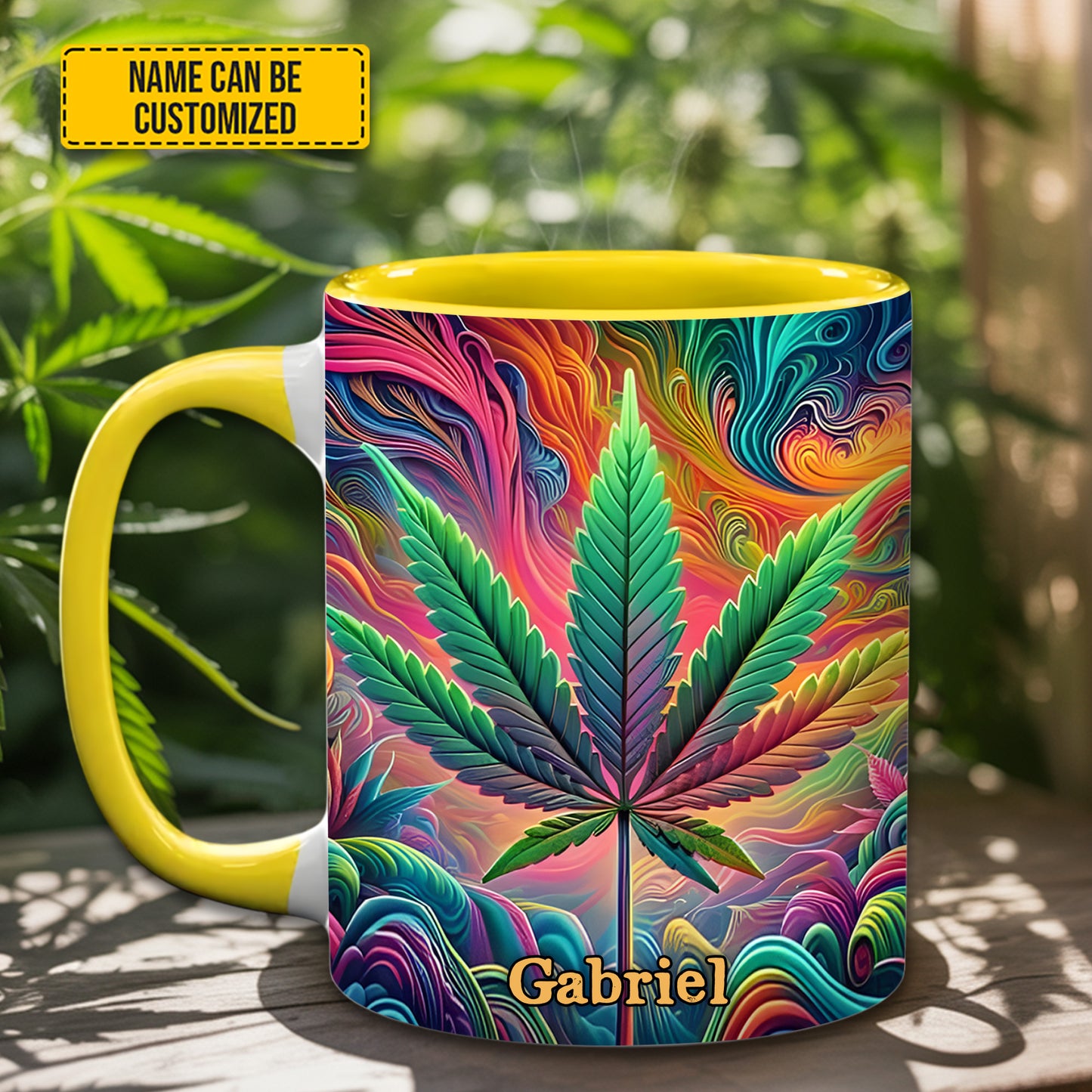 Personalized Colorful Weed Accent  Mug