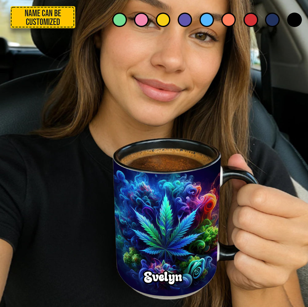 Personalized Colorful Smoke & Weed Accent Mug
