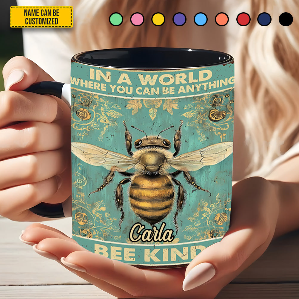 Bee Kind - Personalized Bee Accent Mug