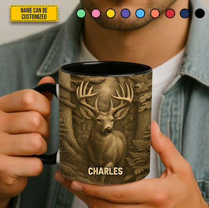 Heart of the Buck – Personalized Hunting Accent Mug