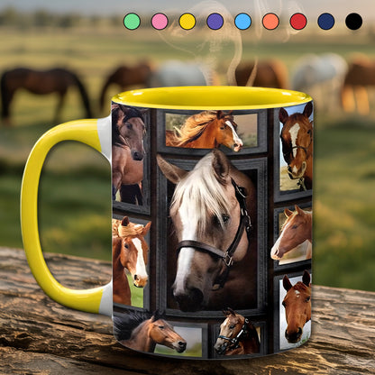 Loves Horses - Horse Accent Mug