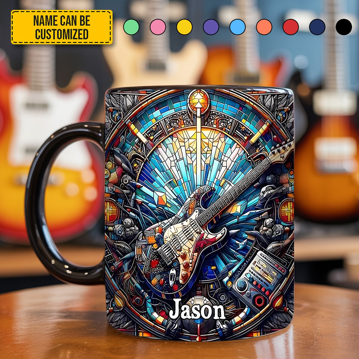 Electric Guitar – Personalized Guitar Accent Mug