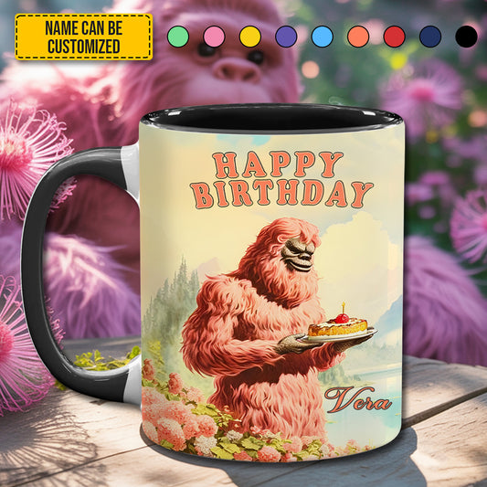 BigFoot Happy Birthday Lovers – Personalized Bigfoot Accent Mug