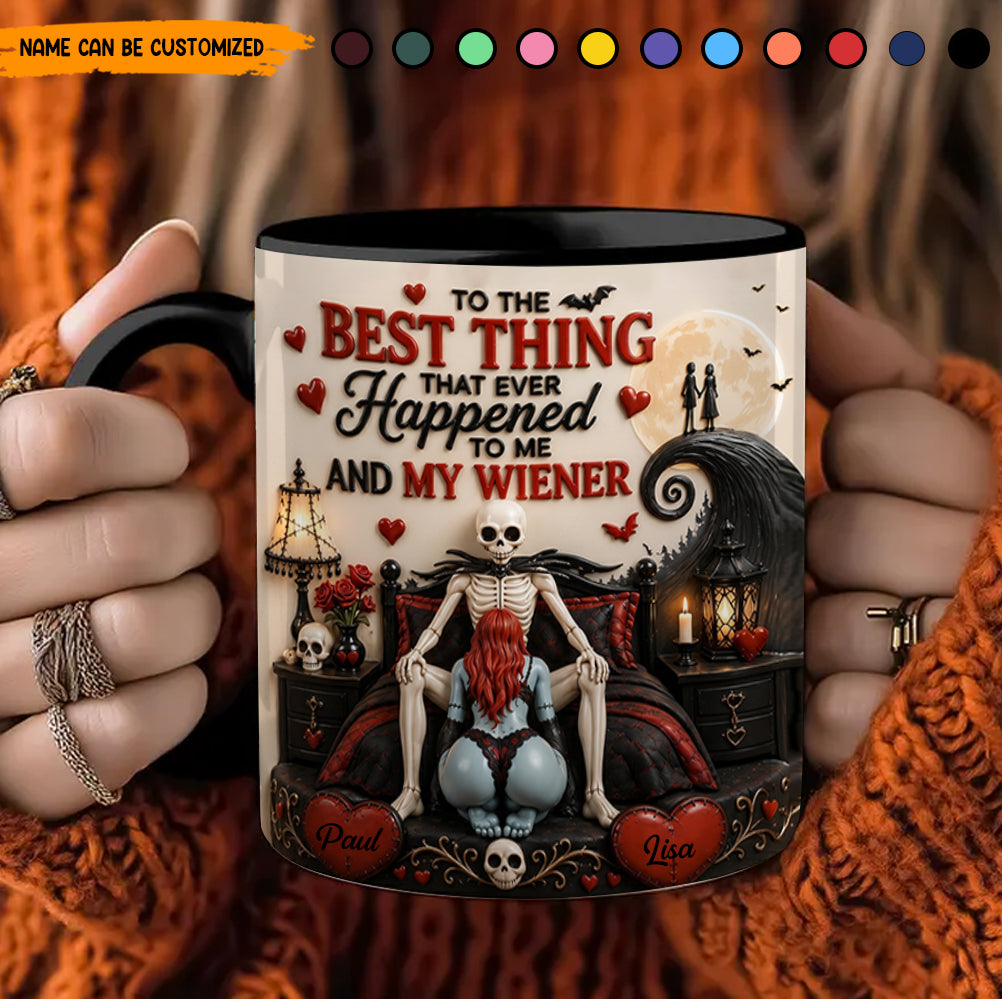 To The Best Thing - Personalized Gothic Couple Accent Mug