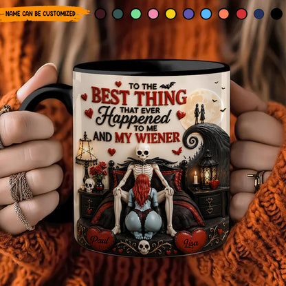 To The Best Thing - Personalized Gothic Couple Accent Mug