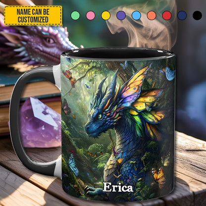 Personalized Dragon Accent Mug