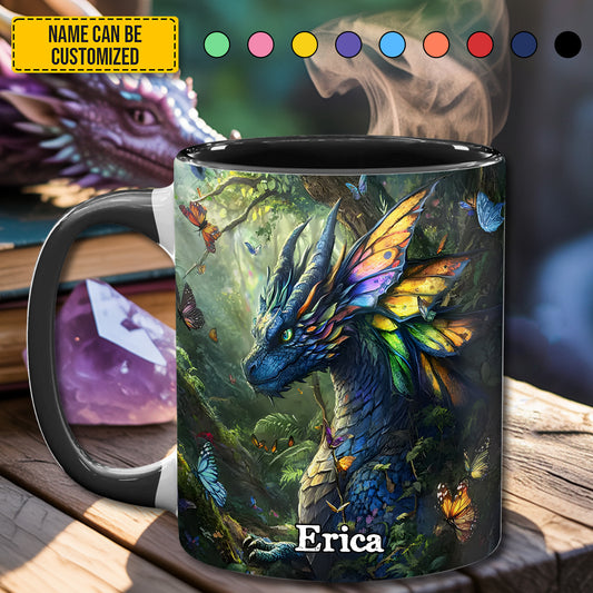 Personalized Dragon Accent Mug