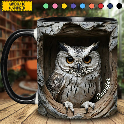 Personalized Owl Accent Mug