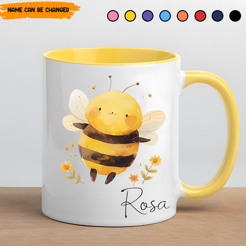 Personalized Cute Bee Accent Mug