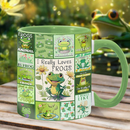 I Really Love Frogs - Cute Frog Accent Mug