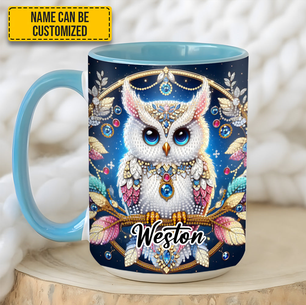 Spring and Summer Tree Owl - Personalized Owl Accent Mug